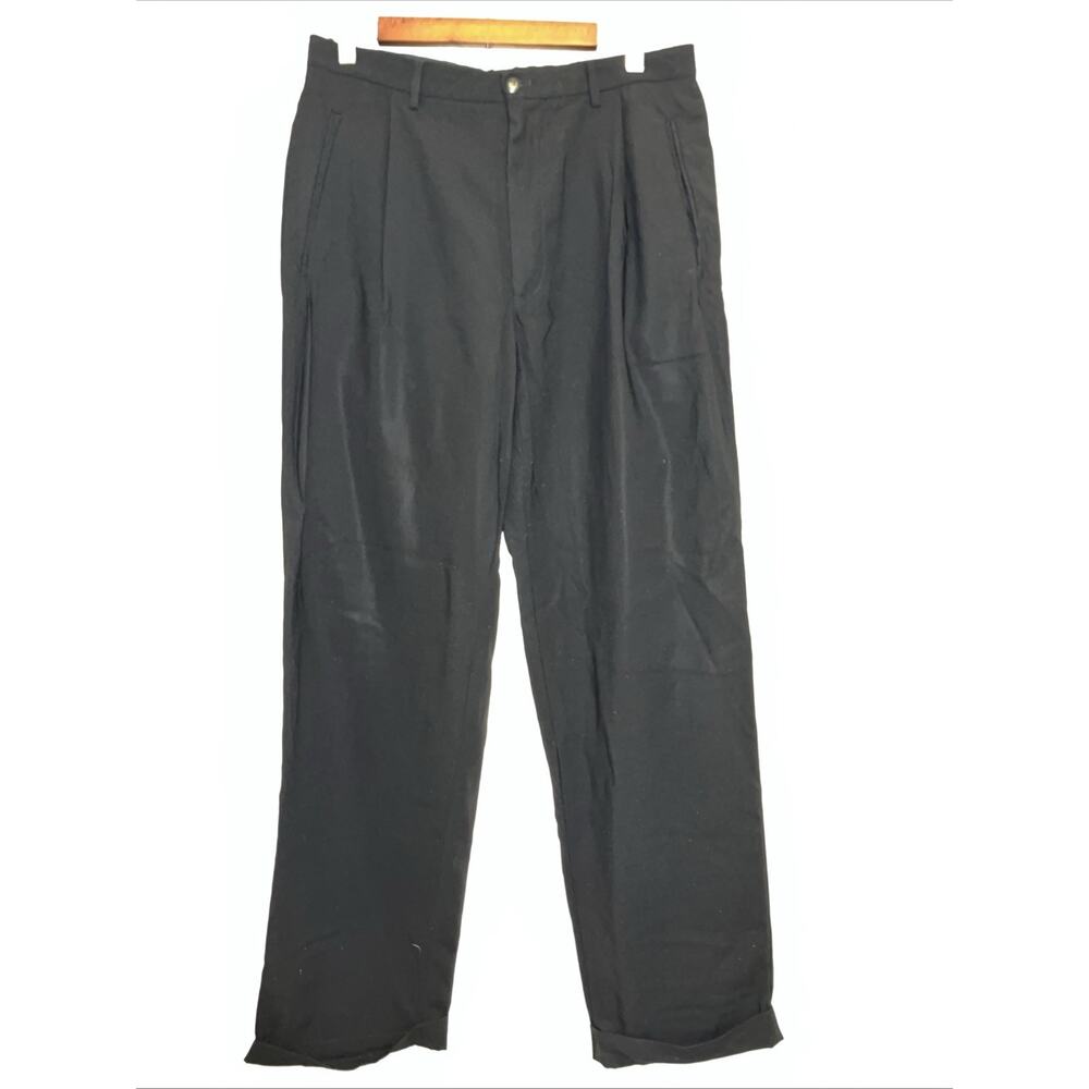 Armani Black Label Single Pleat Dress Pants 32 X 32